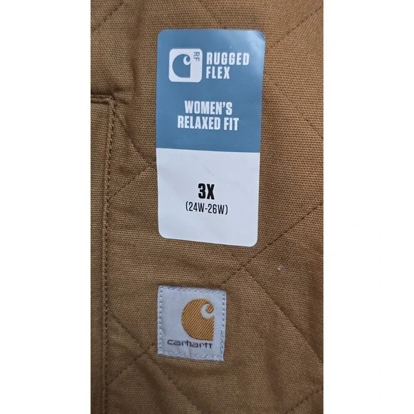 CARHARTT  Womans Rugged Flex Canvas Insulated Rib Collar Vest NEW 3XL - Picture 7 of 10